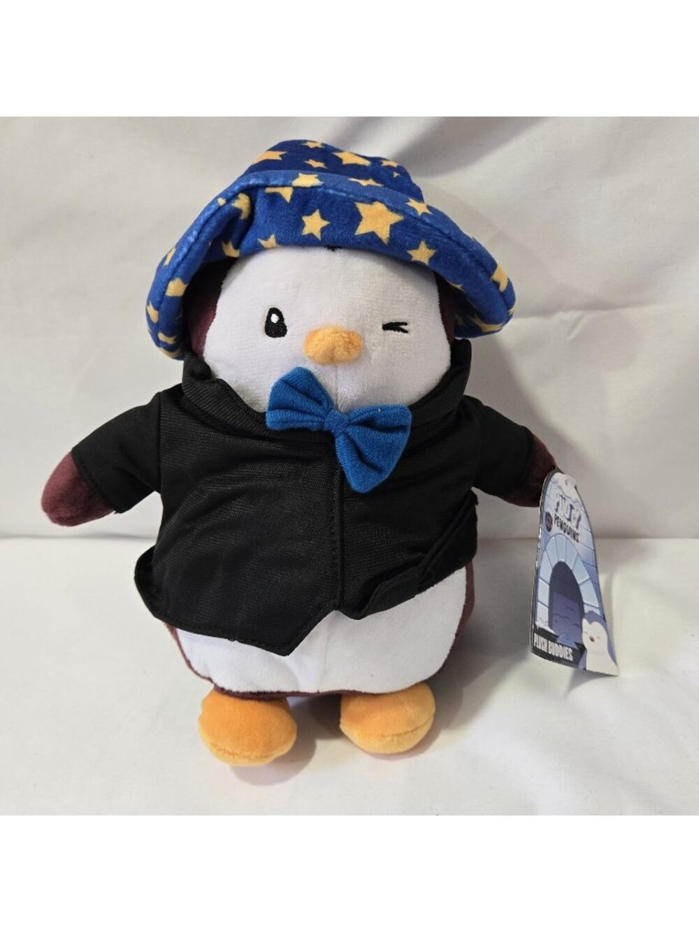 PUDGY PENGUINS 8" Plush Buddies Wizard Penguin with Vest & Bowtie NWT & Code